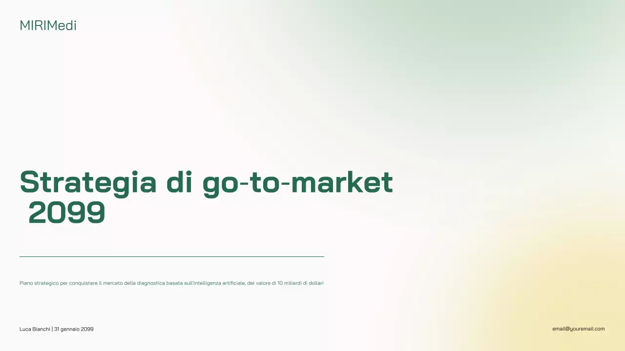 Presentazione della strategia di go-to-market dell'intelligenza artificiale minima verde