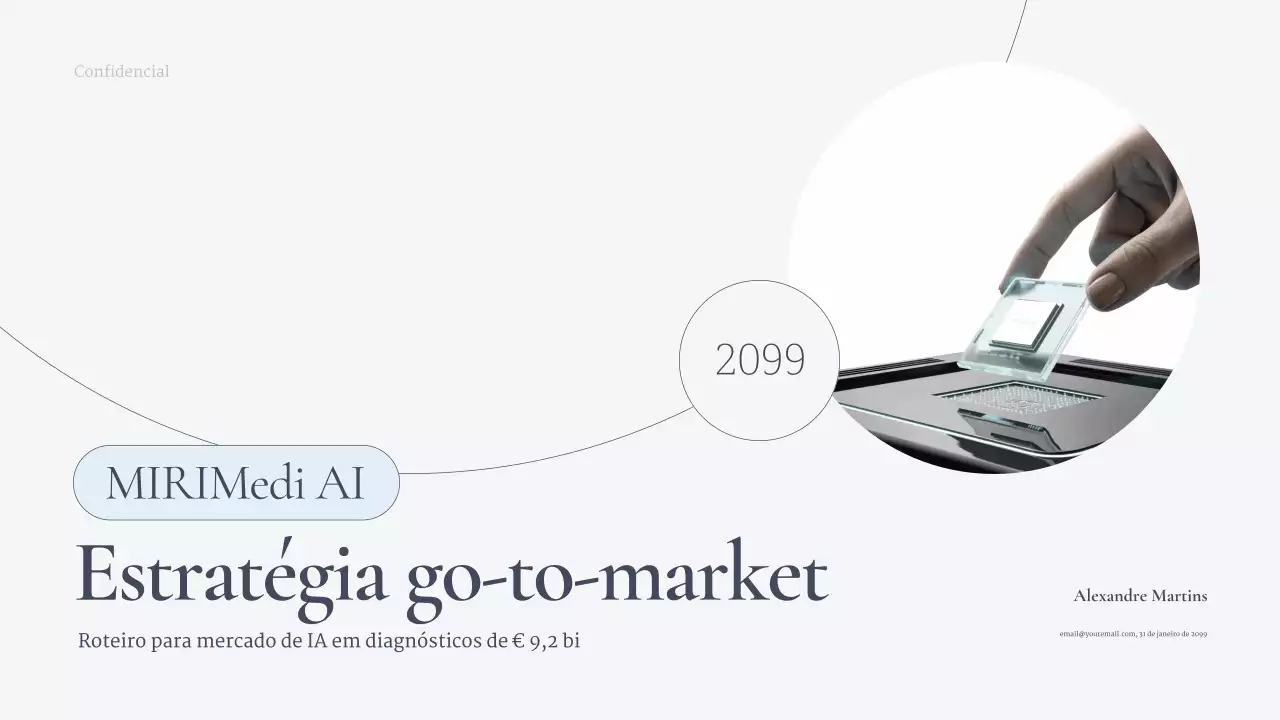 Apresentação de Negócios de IA Moderna da Blue