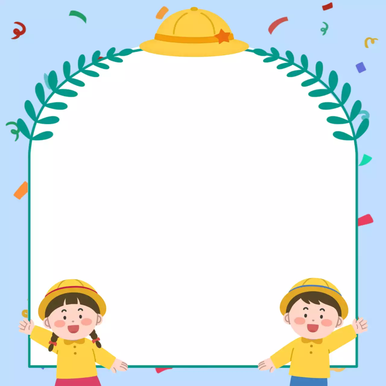 하늘색 아기자기한 어린이 노트