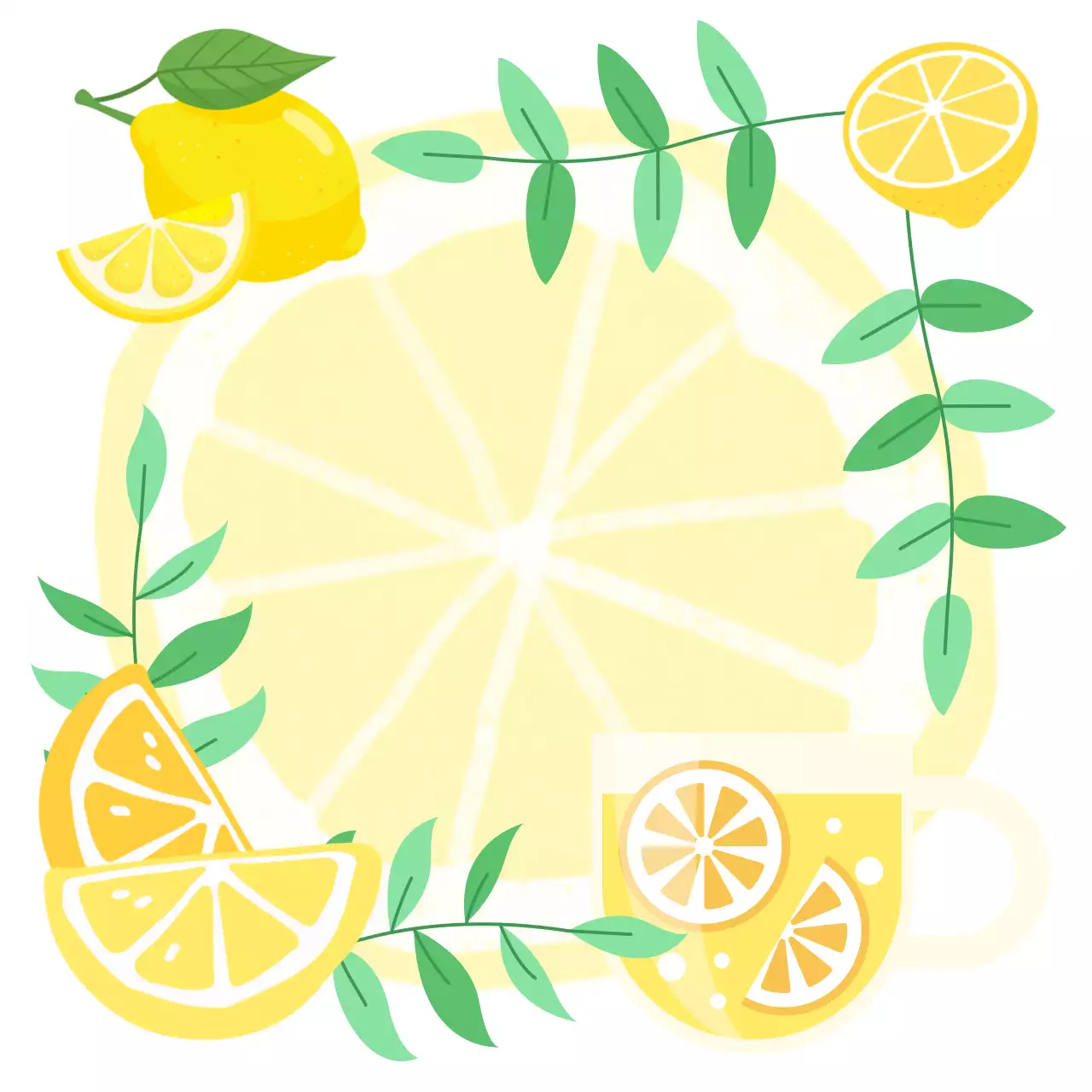 노랑 심플 레몬 음료 홍보