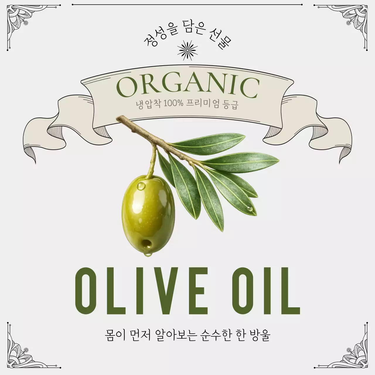 연두 클래식 올리브유 제품 홍보