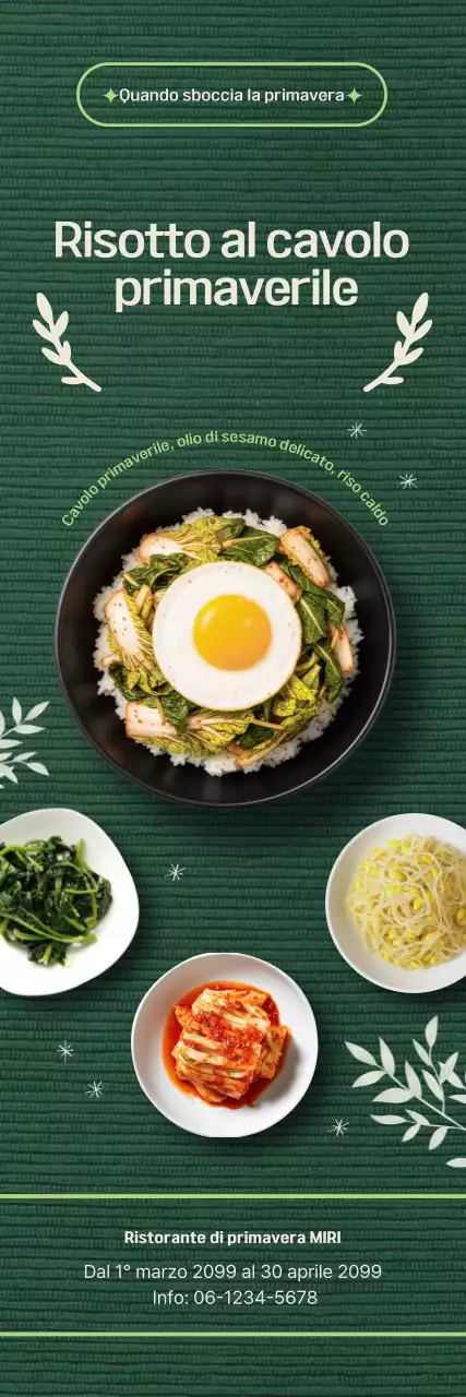 Menù Bibimbap primaverile semplice e verde