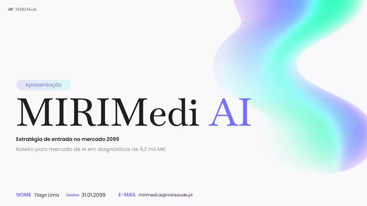 plano de diagnóstico de IA minimalista azul