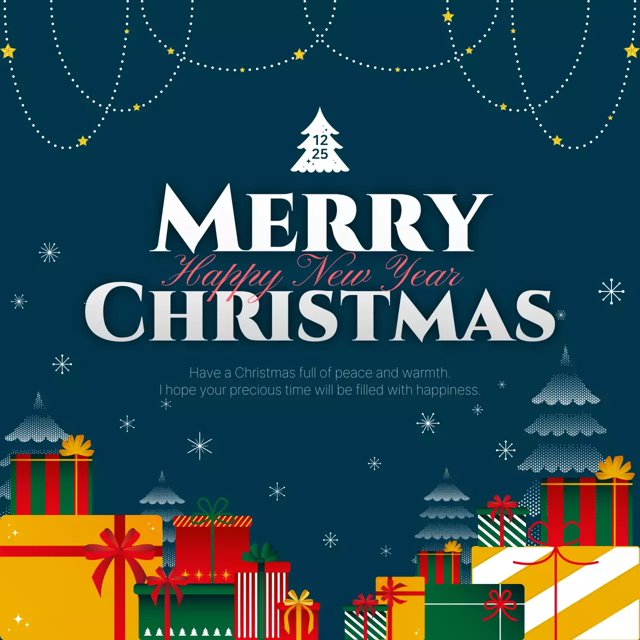 파랑 심플 크리스마스 이벤트