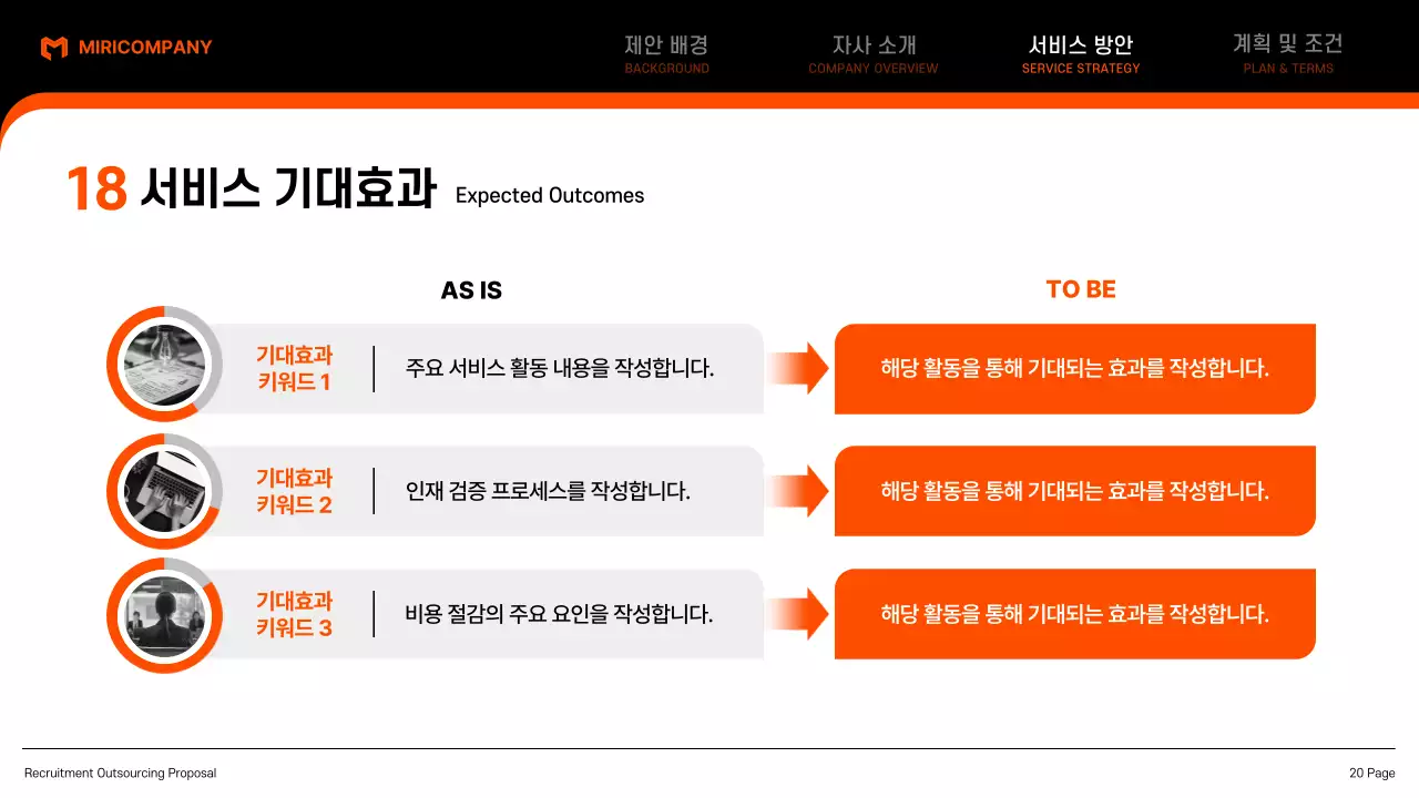 검정 모던 아웃소싱 제안서 기획