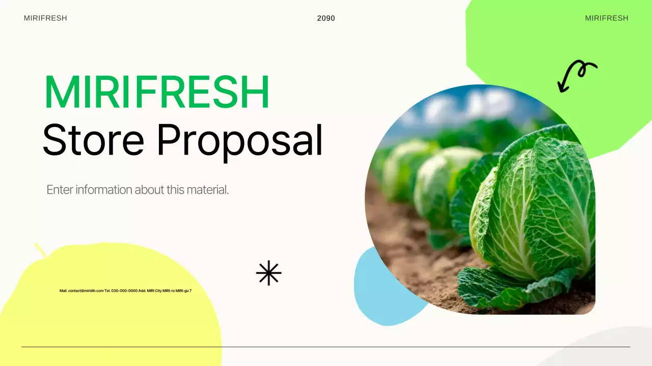 Proposal bisnis sederhana berwarna putih dan hijau.