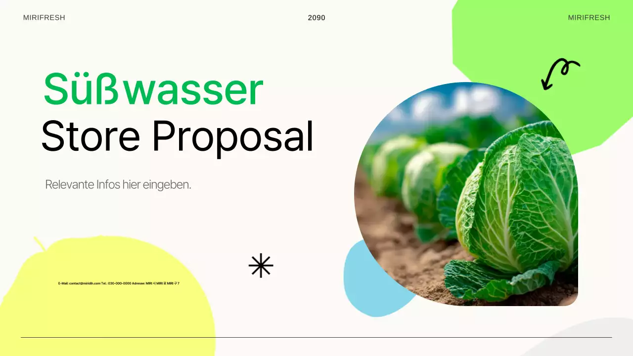 Ein einfacher Geschäftsvorschlag in Weiß und Grün