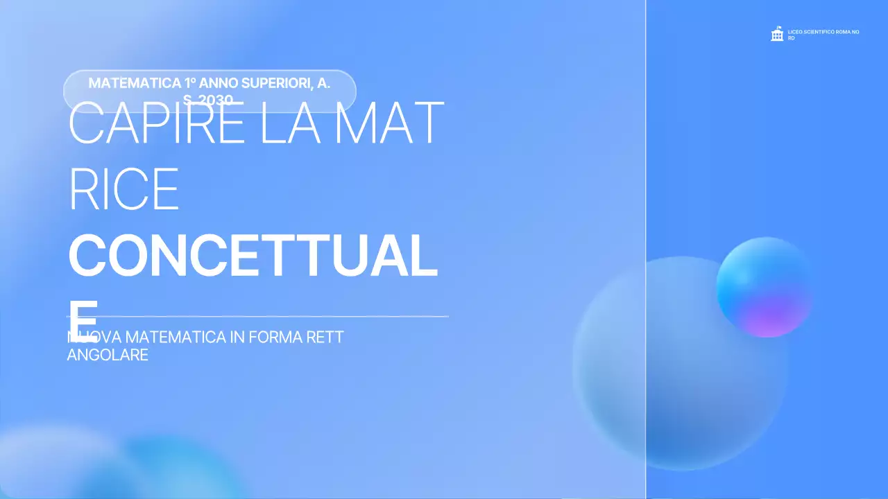 Materiali didattici per la semplice matrice matematica per le scuole superiori di Blue