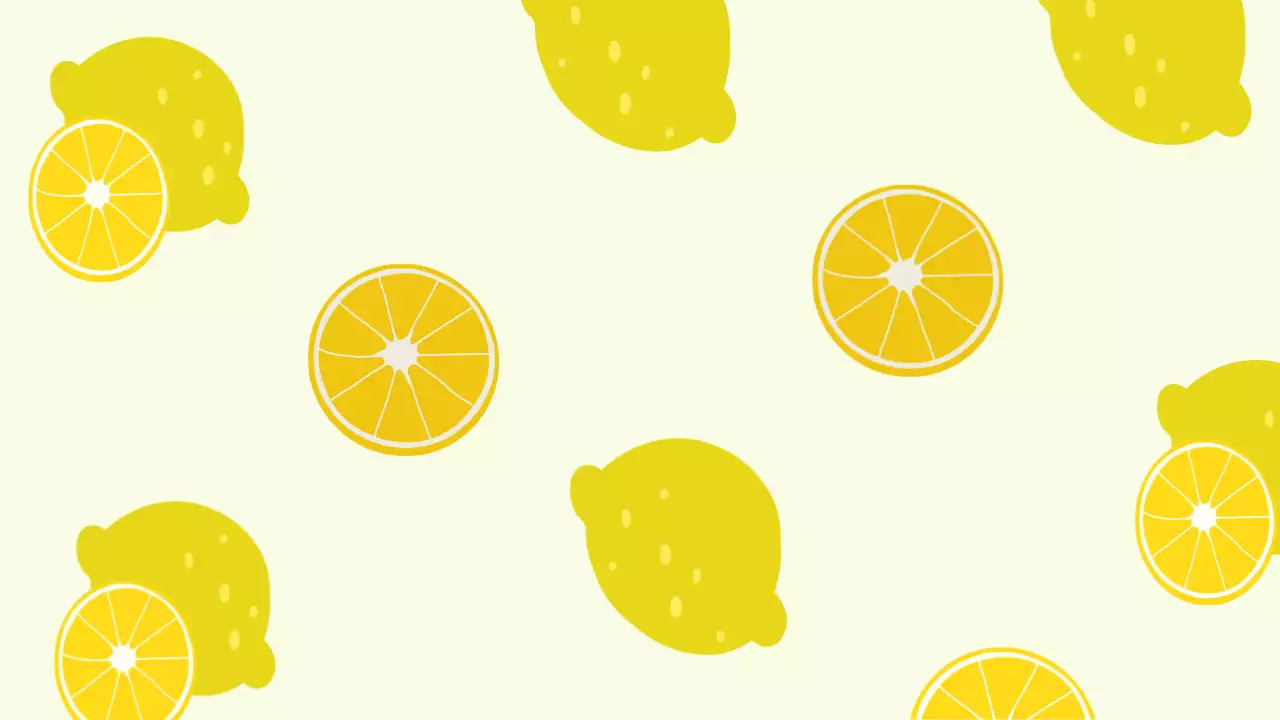 노란색 귀여운 상큼한 과일 일러스트