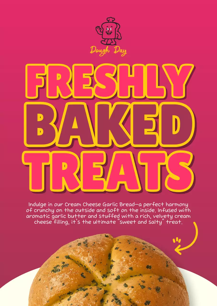 핑크 깔끔 베이커리 메뉴 홍보