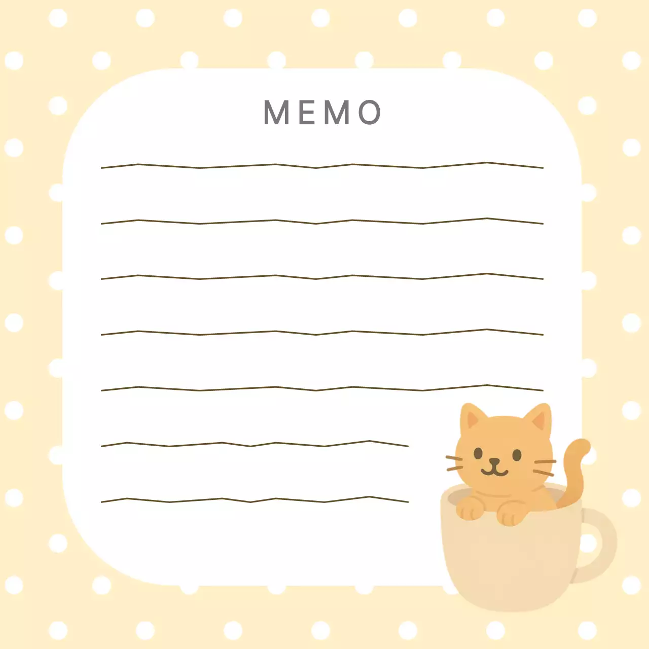 노란색 아기자기한 문구작성