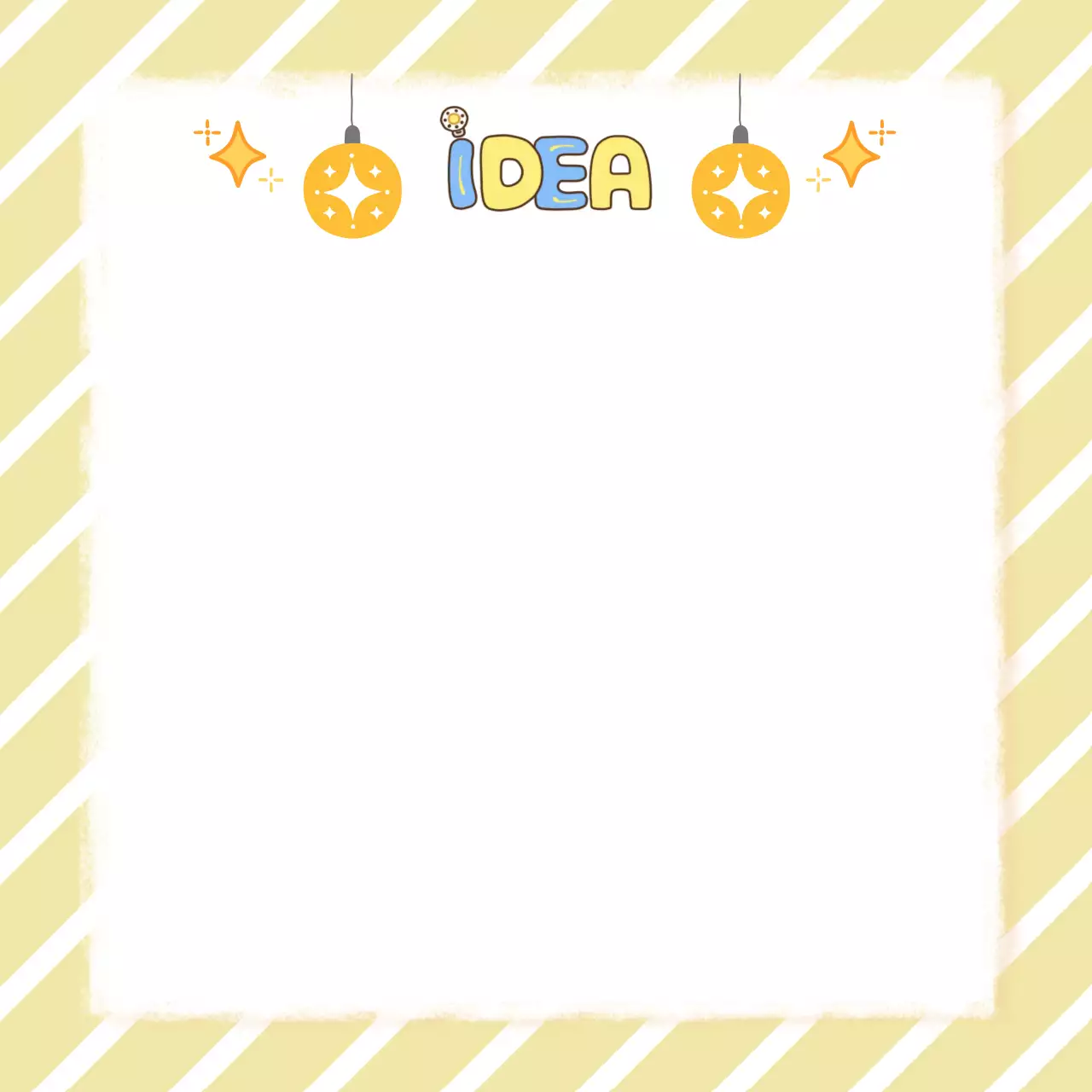 노란색 트렌드 아이디어 메모 노트