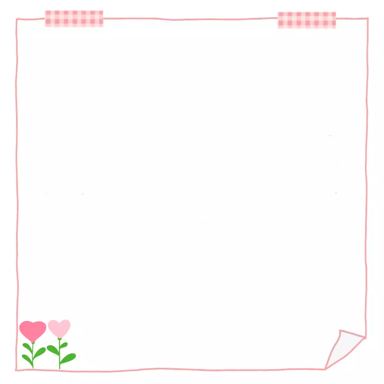 핑크 아기자기한  꽃 메모