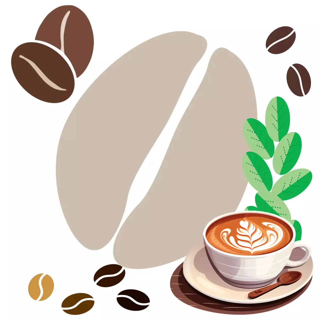 갈색 심플 커피 음료 홍보