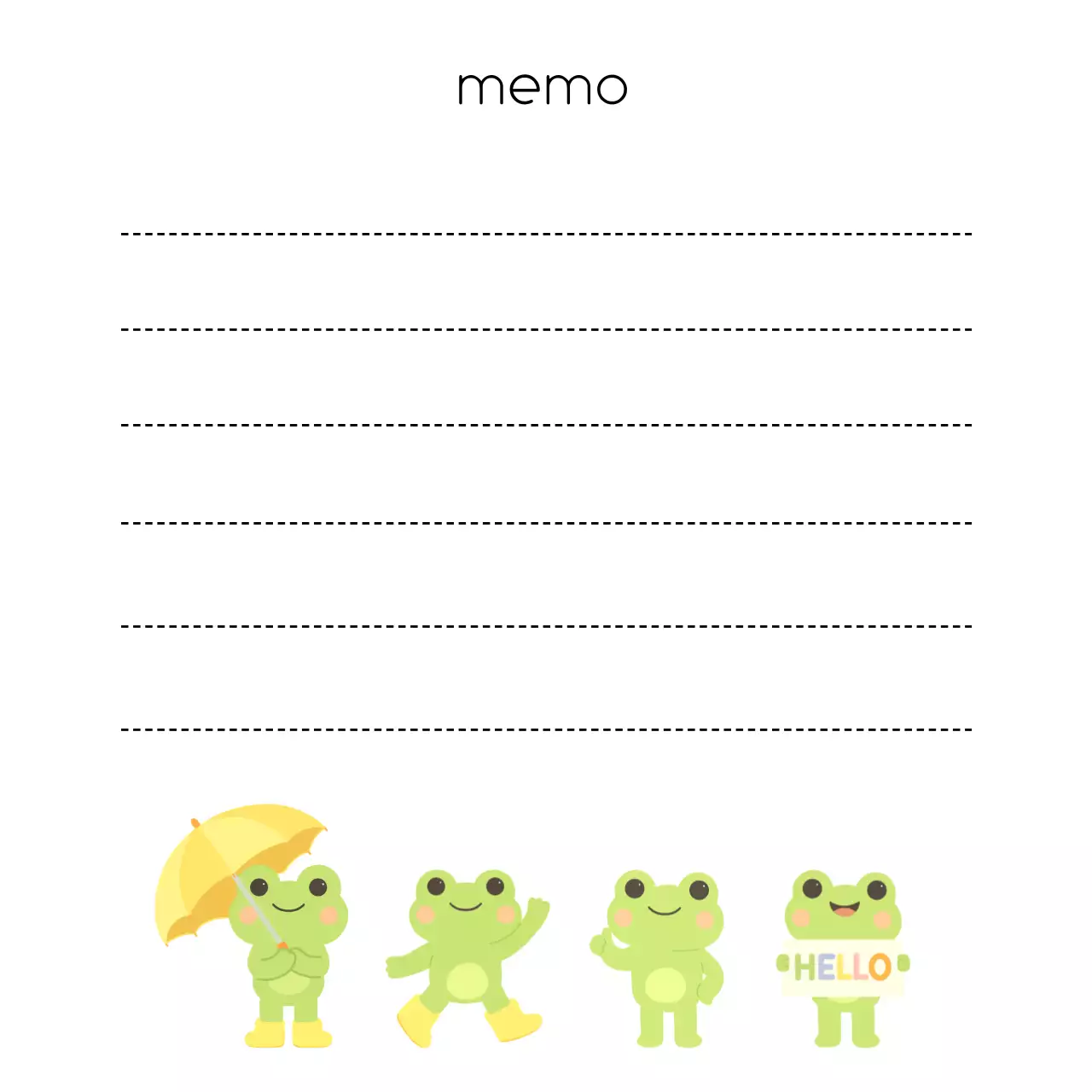 노랑 아기자기한 편지지