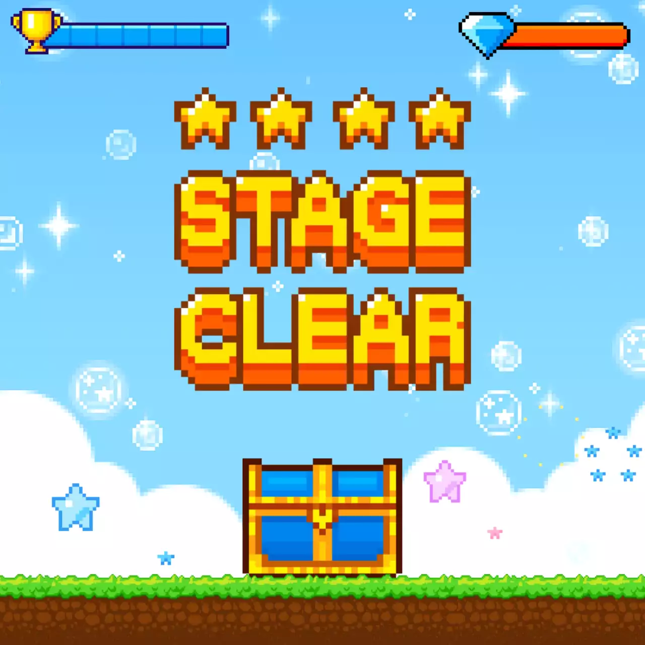 하늘색 레트로 게임 광고