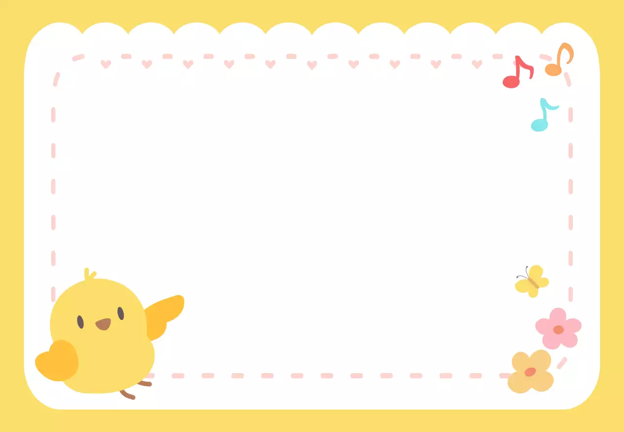 노랑 아기자기한 병아리 캐릭터