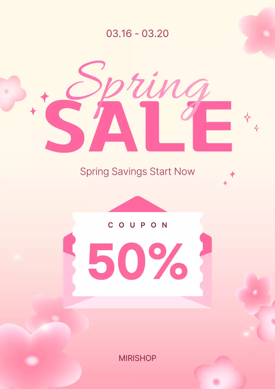 Khuyến mãi mùa xuân màu hồng đáng yêu