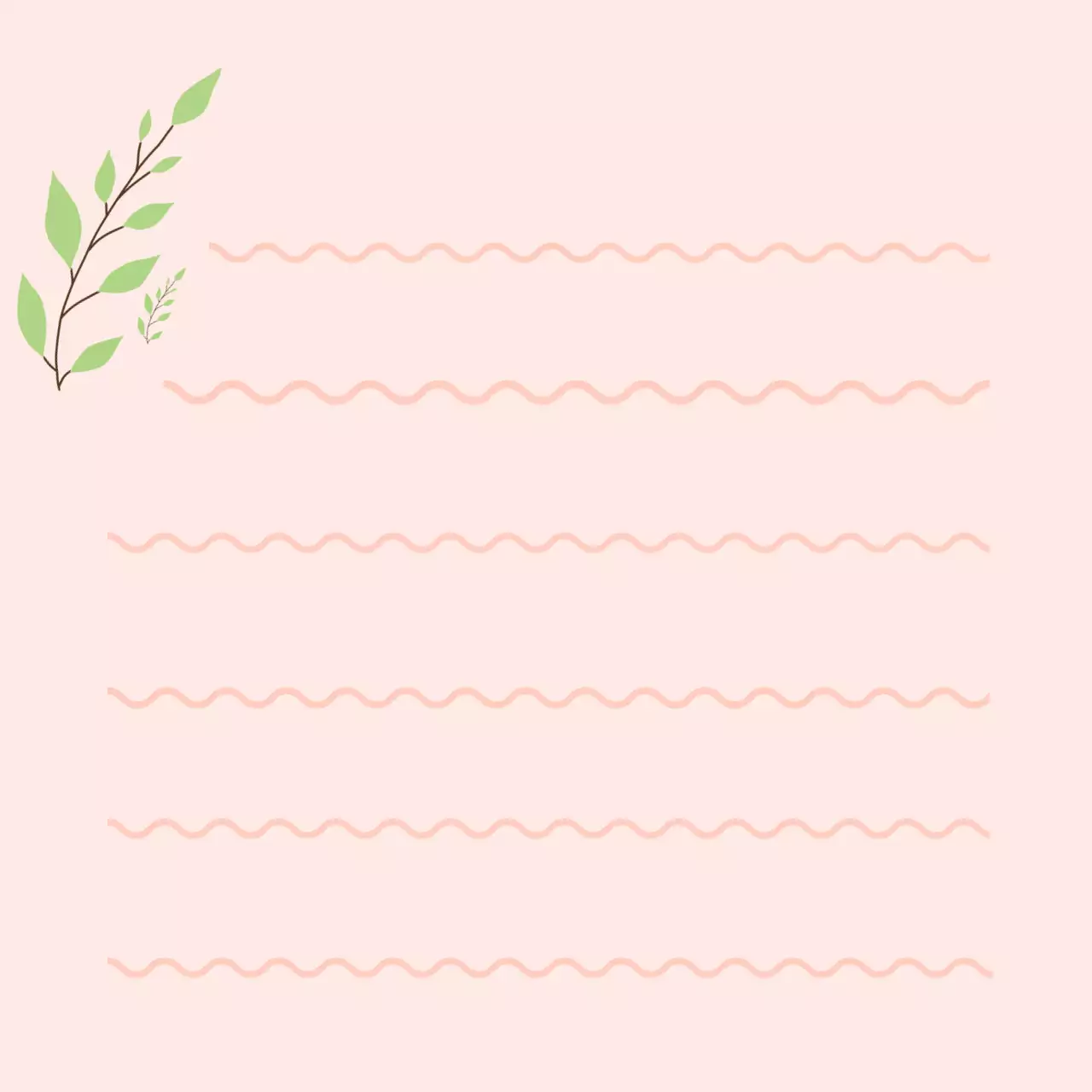 분홍 물결 심플 편지지