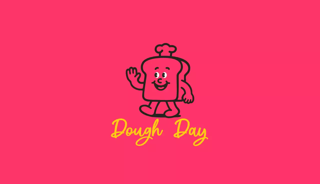 빨강 아기자기한 캐릭터 빵집 홍보