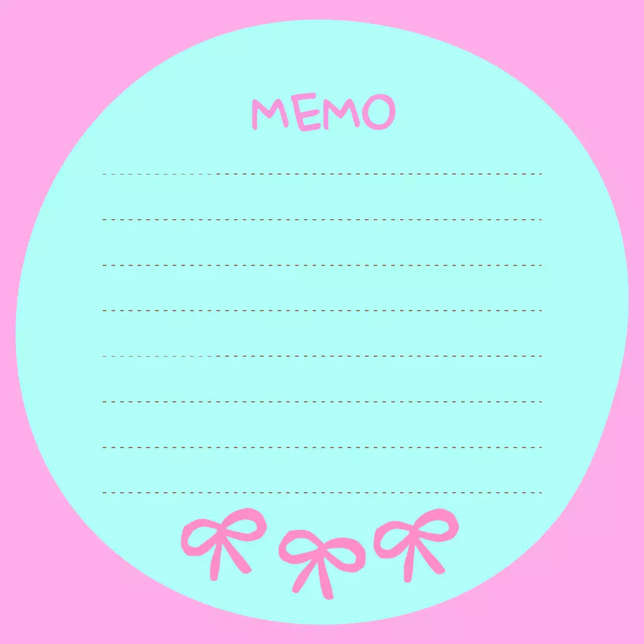 핑크 아기자기한 리본 노트