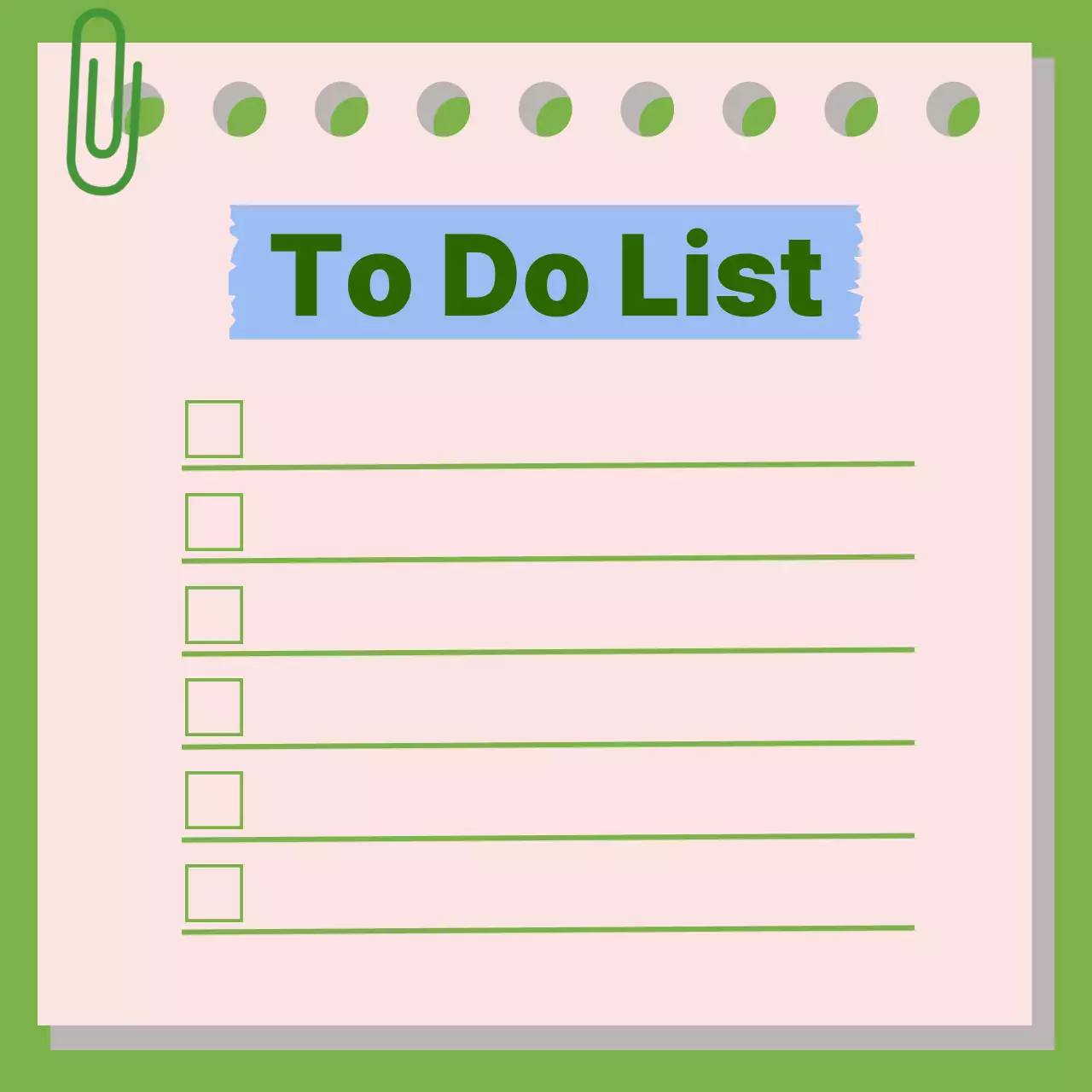 분홍색 미니멀 할 일 목록