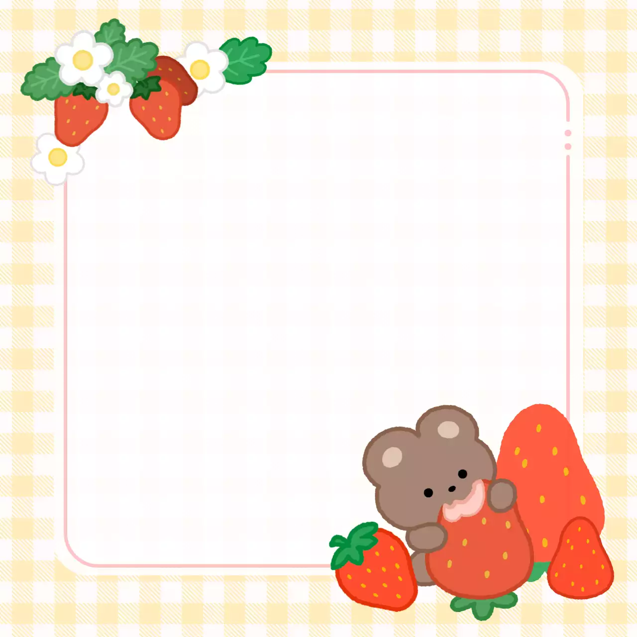 노랑 아기자기한 딸기 노트