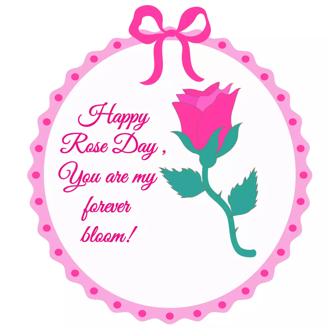 핑크 아기자기한 장미의 날 기념