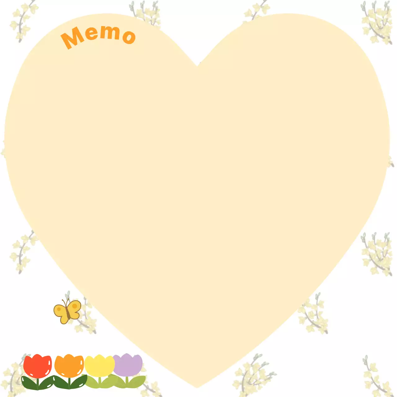 노랑 아기자기한 엽서