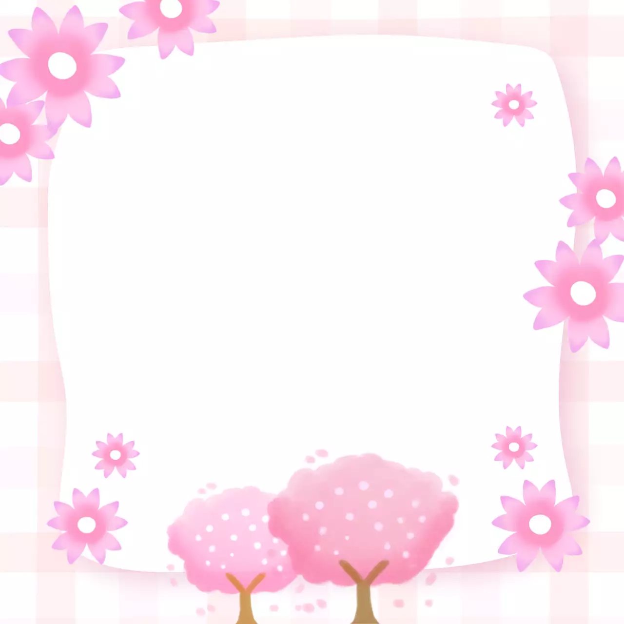 분홍색 아기자기한 벚꽃