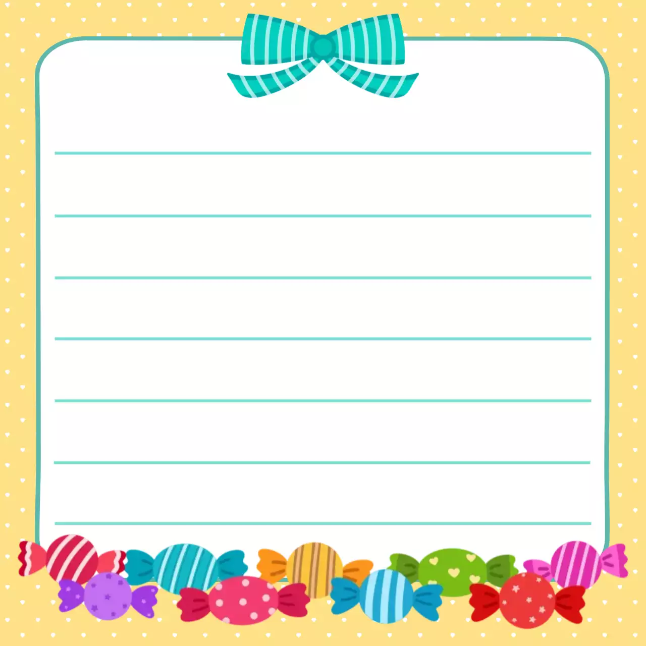 노랑 아기자기한 화이트데이 편지