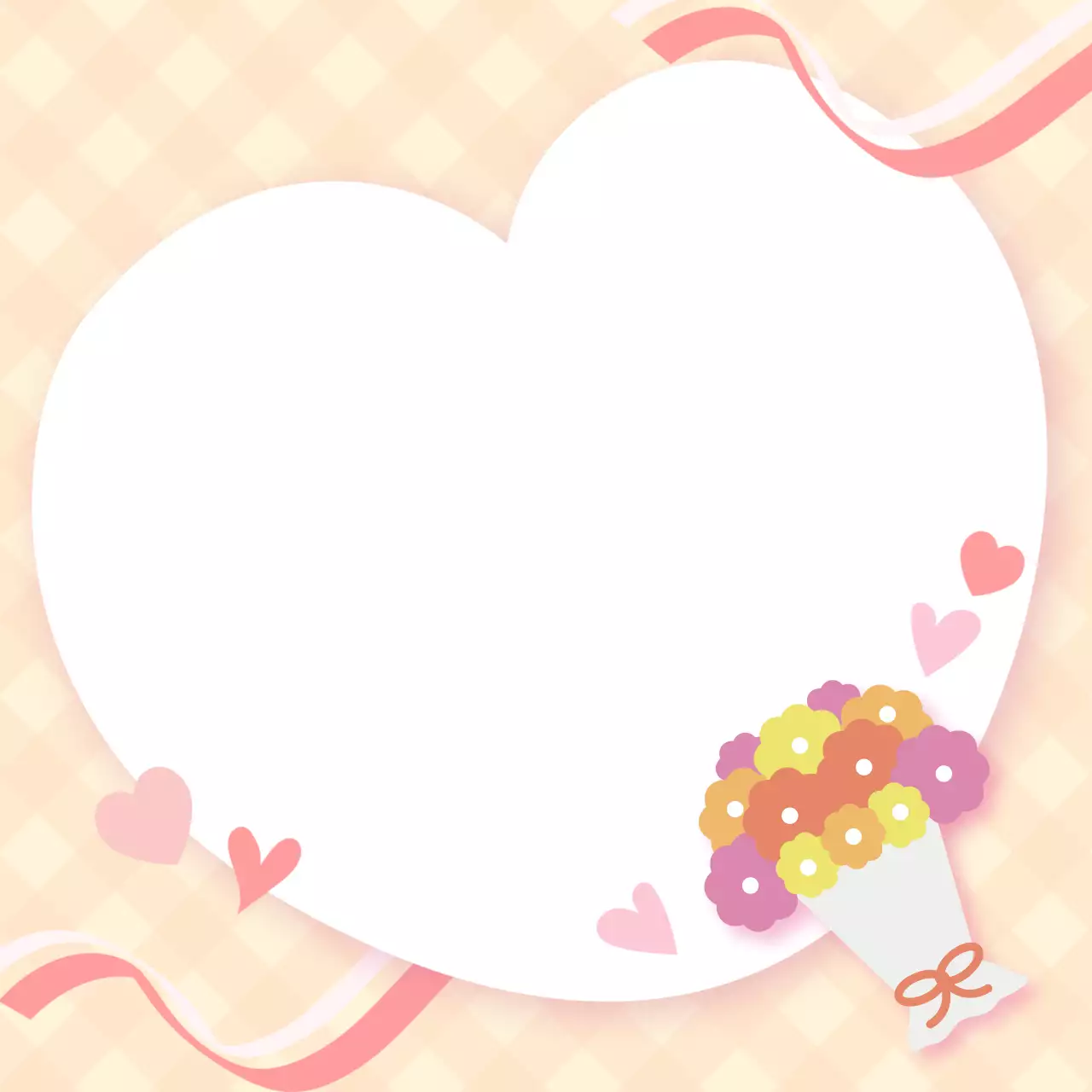 핑크 아기자기한 사랑 편지