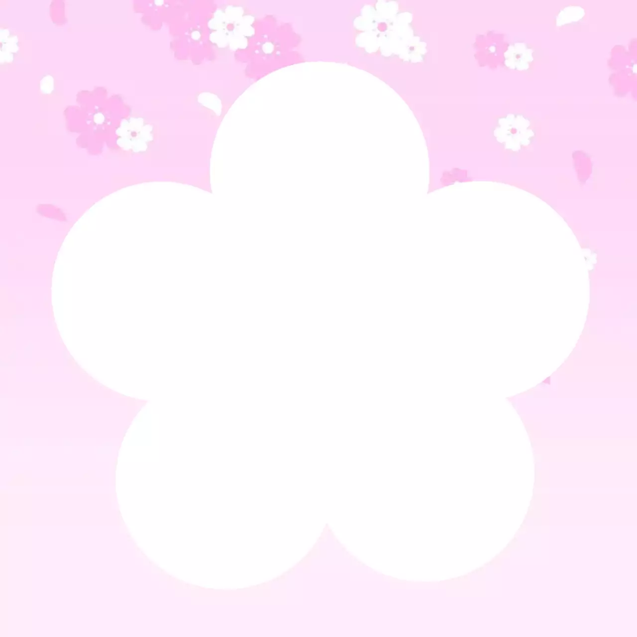 핑크 아기자기한 벚꽃 포토프레임