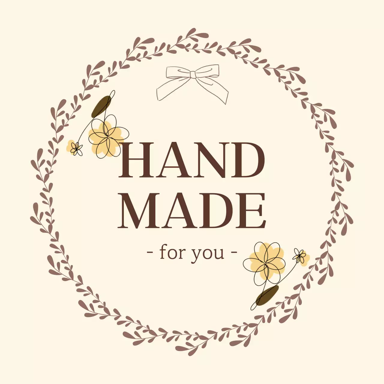 베이지 심플한 수공예 홍보