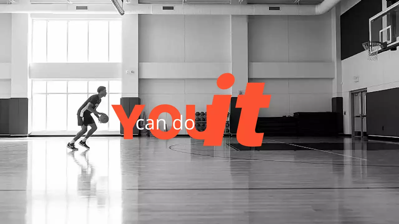 주황 심플 농구 운동 안내