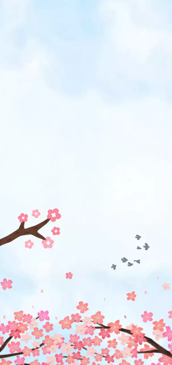 핑크 자연 봄 꽃나무 포스터