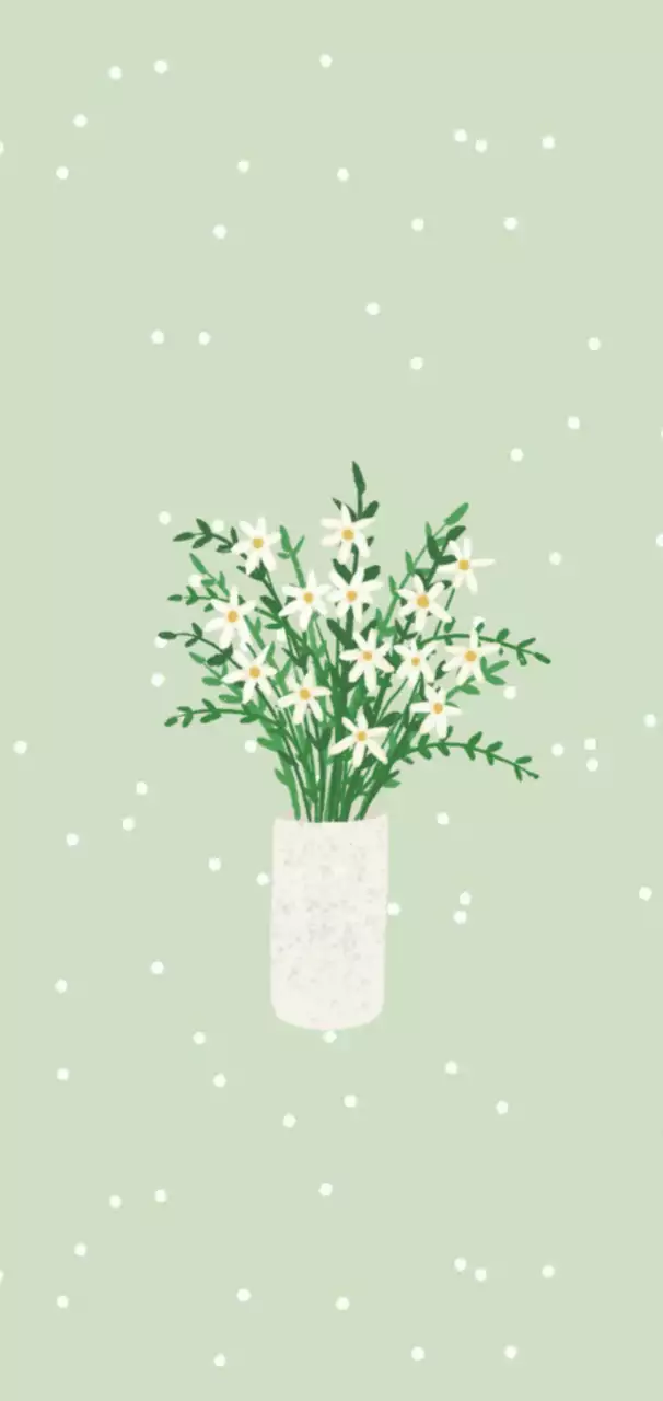 연두 미니멀 꽃다발 포토프레임