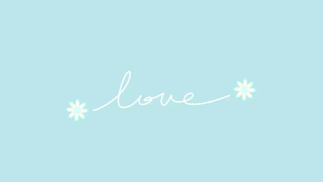 하늘색 미니멀리즘 사랑 고백 벽지