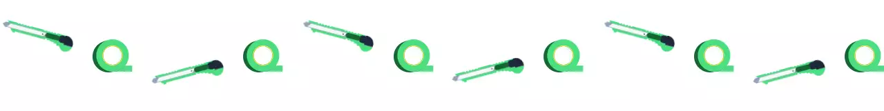 초록색의 심플한 문구류 학용품 홍보