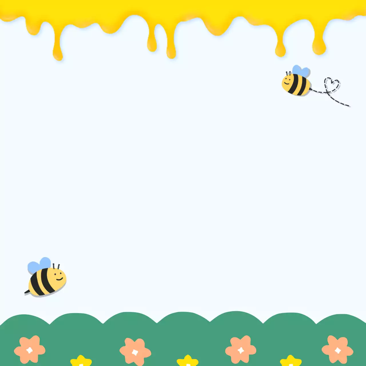 노랑 자연 꿀벌 꽃밭 미니 노트