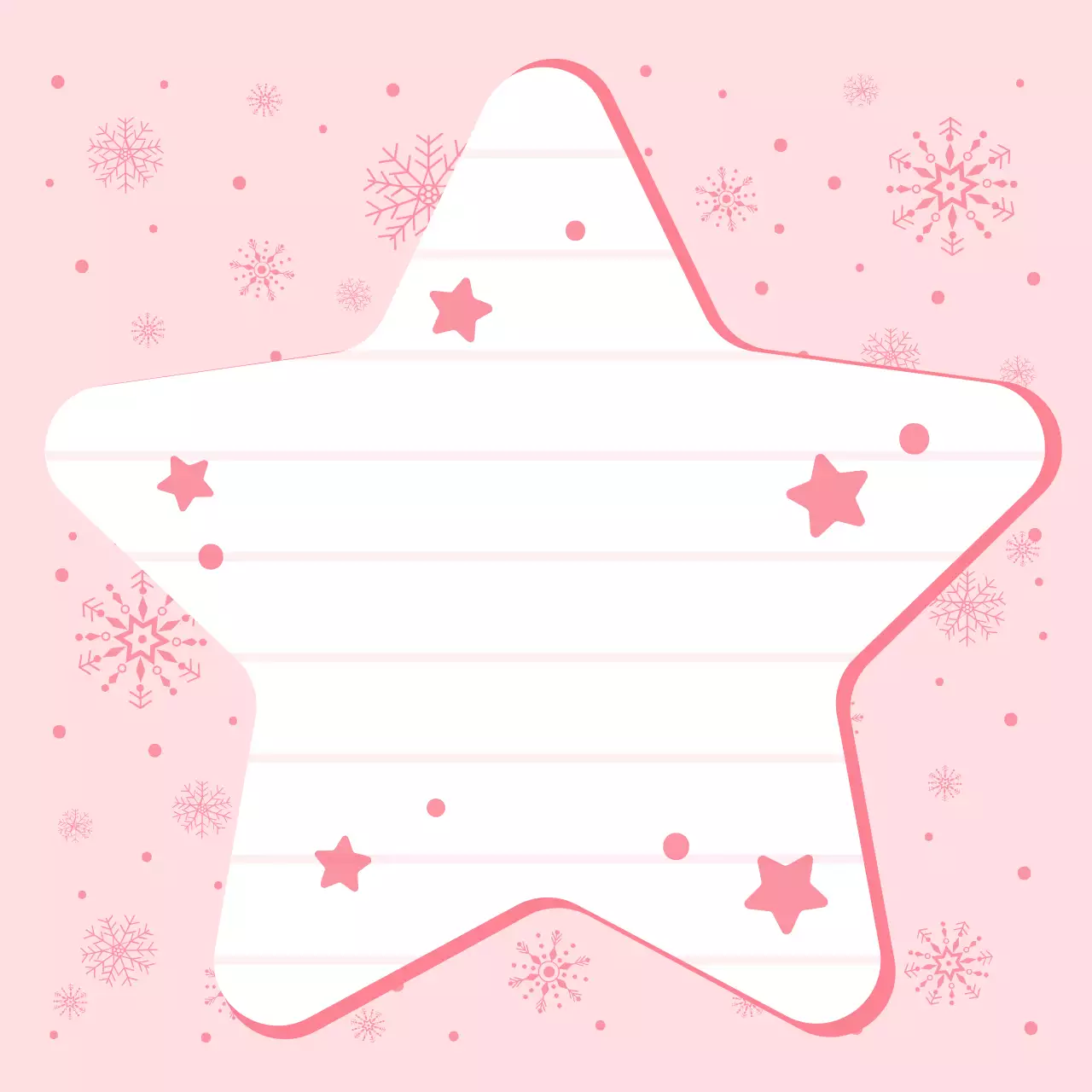 분홍색의 사랑스러운 별 필기 문구