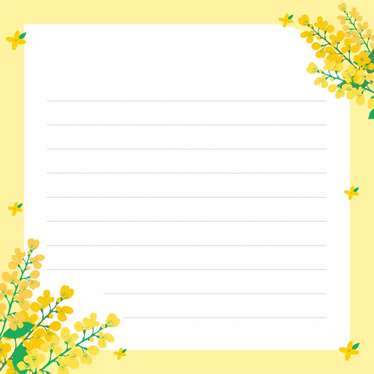 노란색 미니멀 개나리 노트