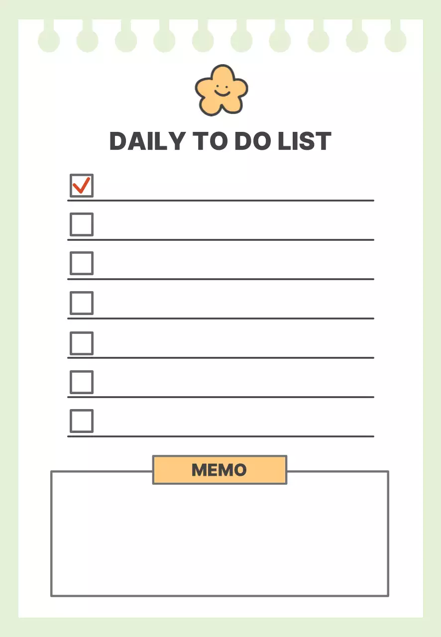 연두 심플 할일 체크 리스트