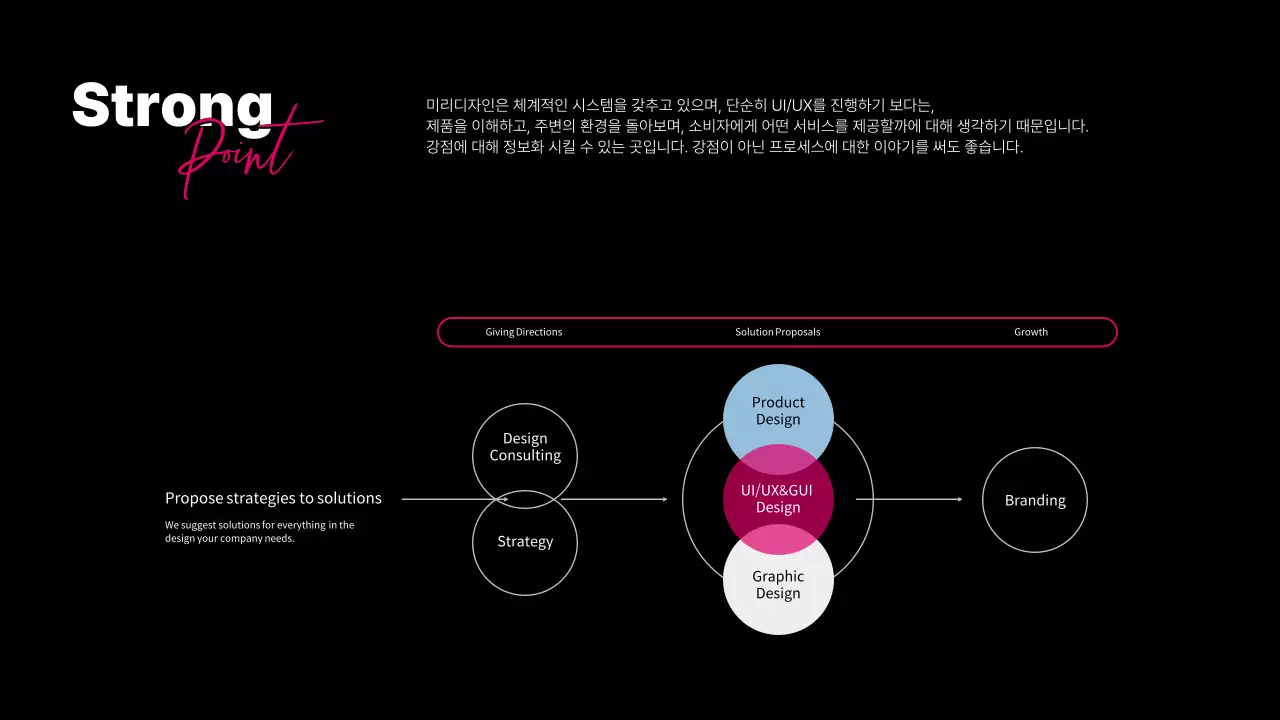 검정 모던 디자인 포트폴리오 홍보