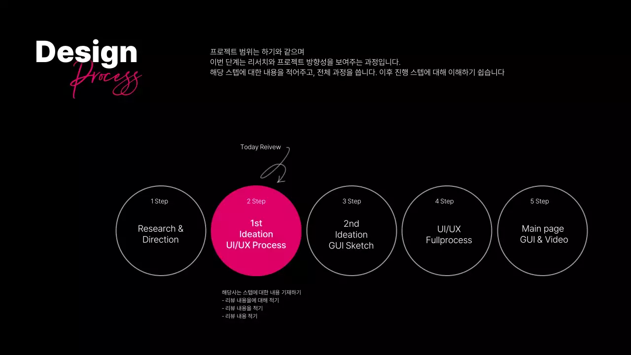 검정 모던 디자인 포트폴리오 홍보