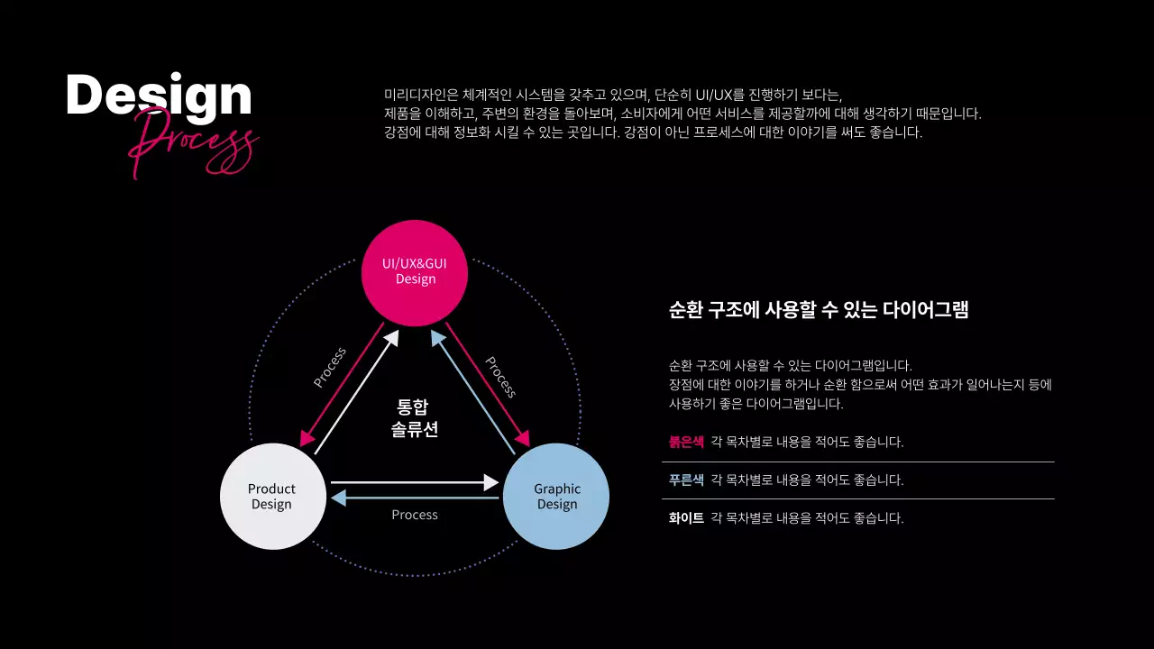 검정 모던 디자인 포트폴리오 홍보