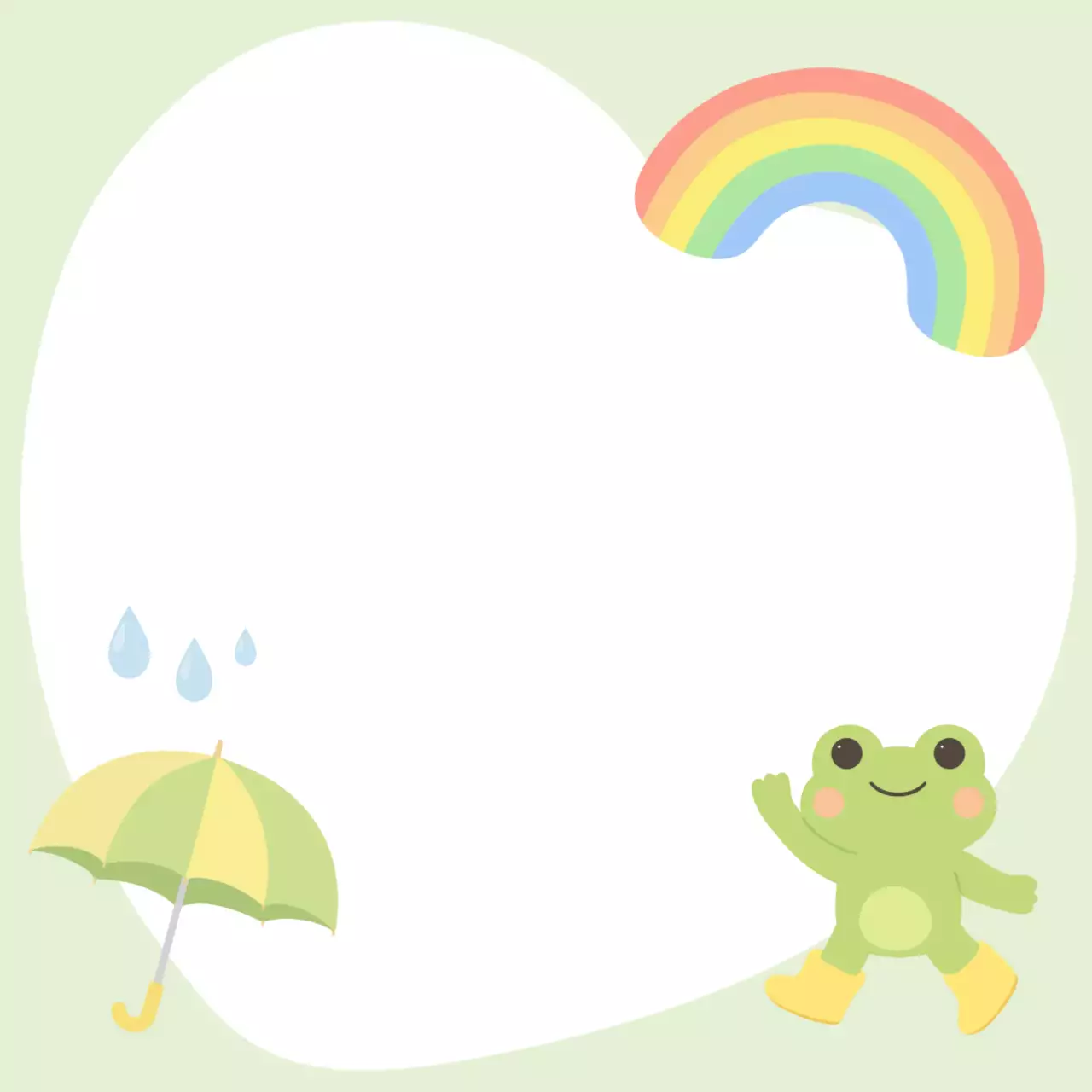 연두 아기자기한 무지개 편지