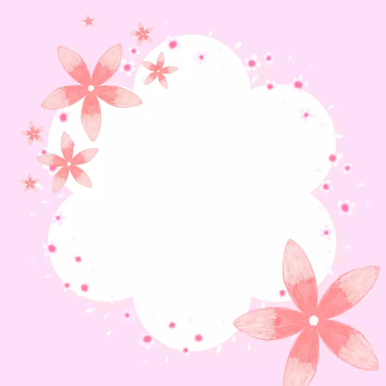 핑크 벛꽃 느낌의 프레임
