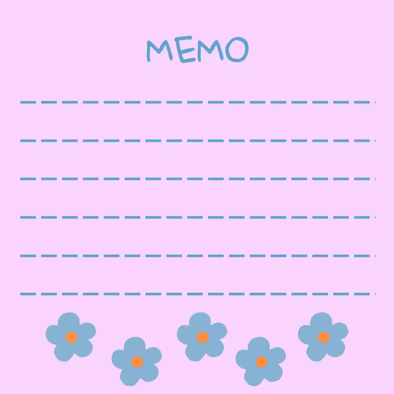 연보라 아기자기한 꽃 노트