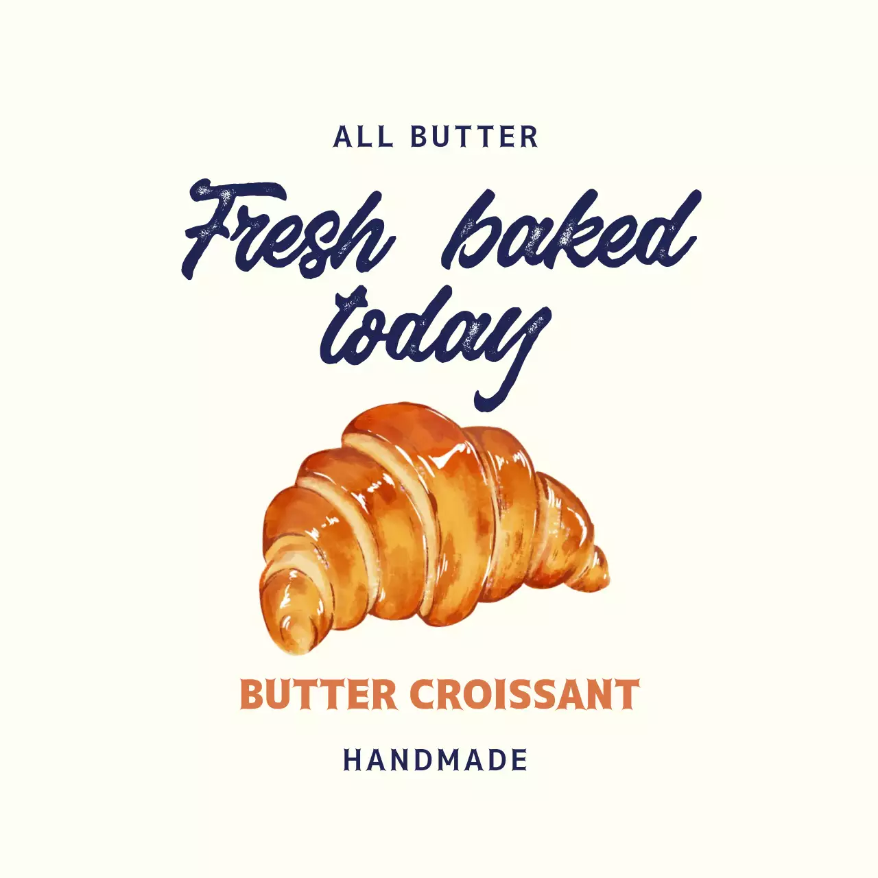 갈색 심플 베이커리 메뉴 홍보